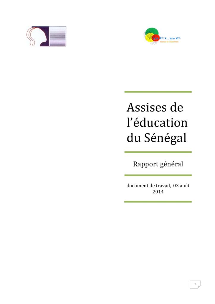 thumbnail of Assises de l éducation du Sénégal. Rapport général