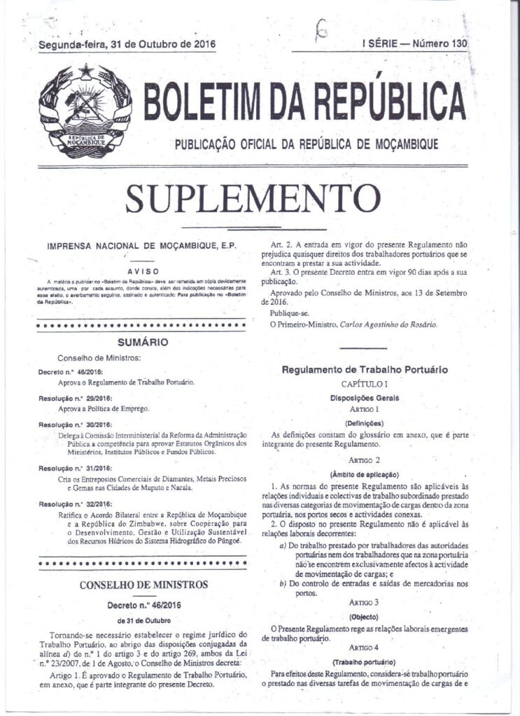 thumbnail of Decreto 29 de 2016_Politica de EMprego