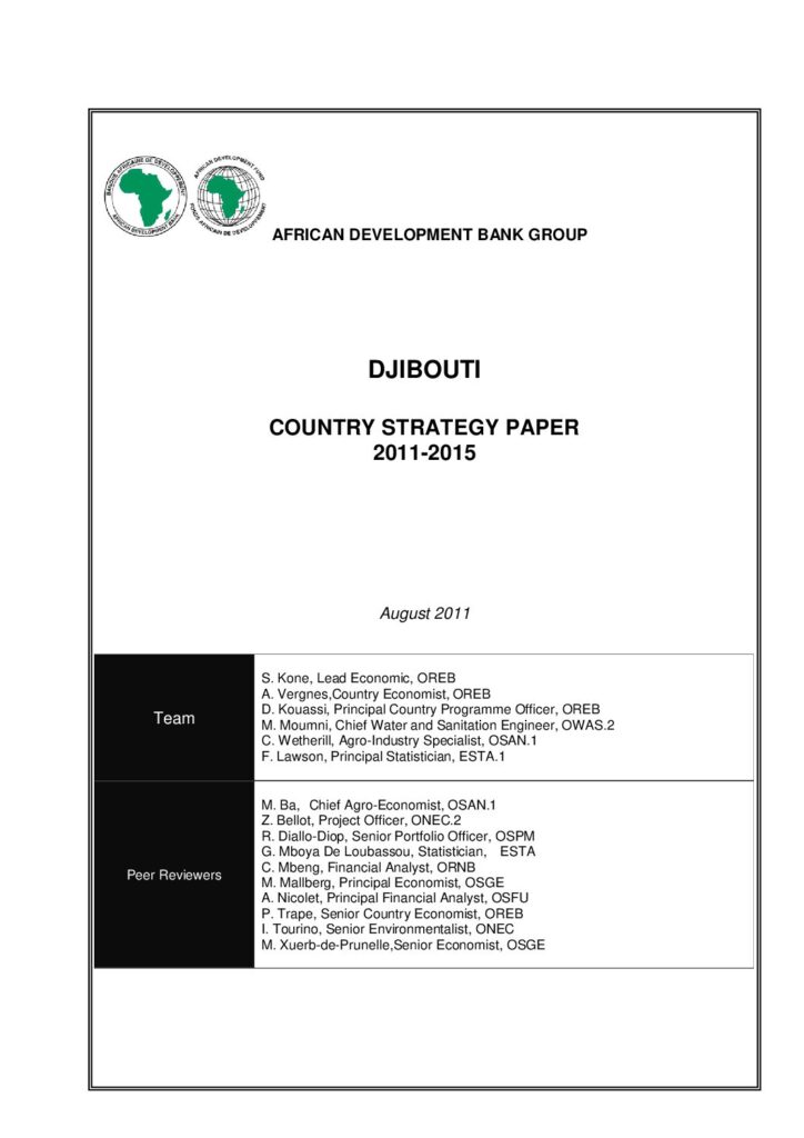 thumbnail of Djibouti Country Strategy Paper 2011-15