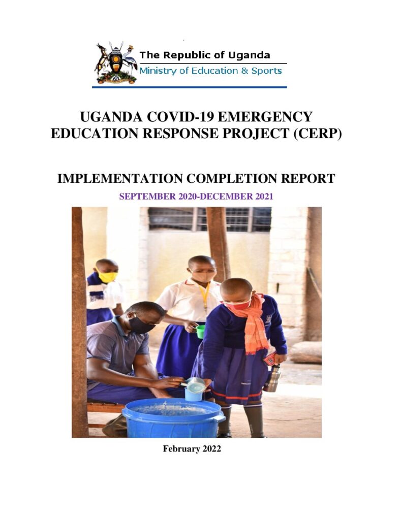 thumbnail of Education Sector COVID19 RESPONSE PROJECT REPORT