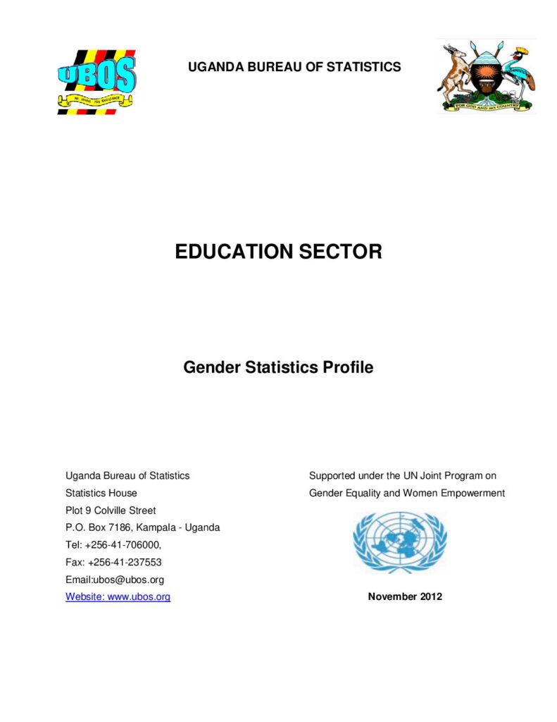 thumbnail of Education Sector Gender Statistics Profile
