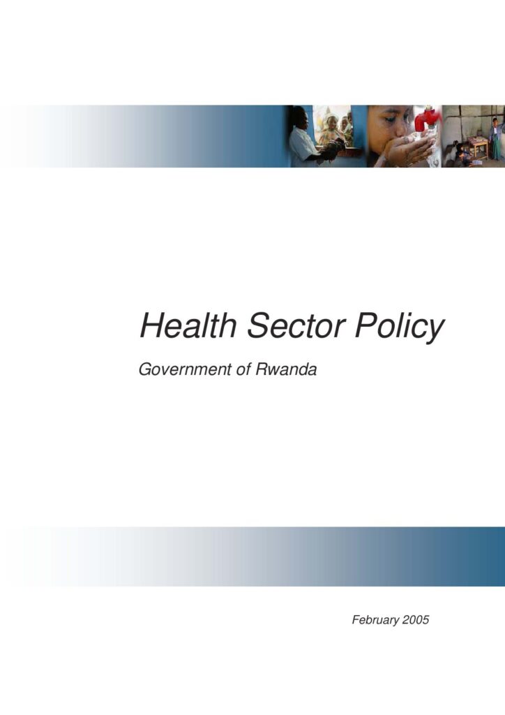 thumbnail of Health Sector Policy 2005