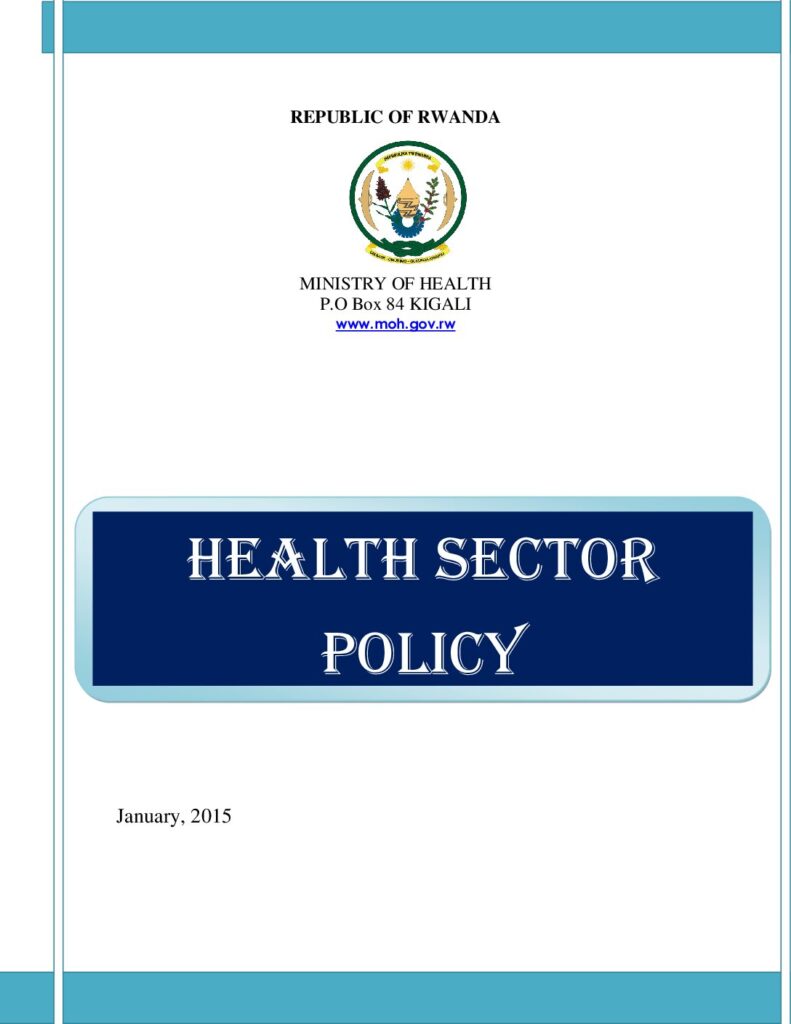 thumbnail of Health Sector Policy 2015