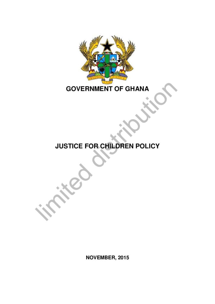 thumbnail of Justice For Children Policy