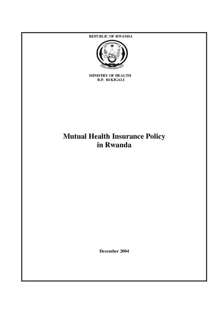 thumbnail of Mutual Health Insurance Policy 2004
