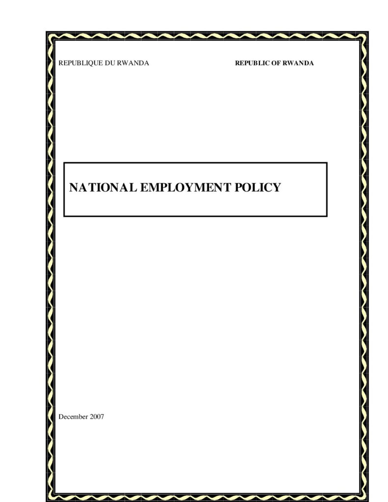thumbnail of National Employment Policy Rwanda