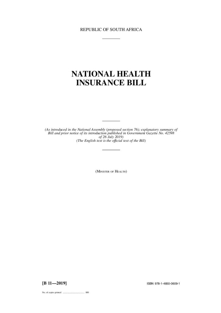 thumbnail of National Health Insurance Bill 2019