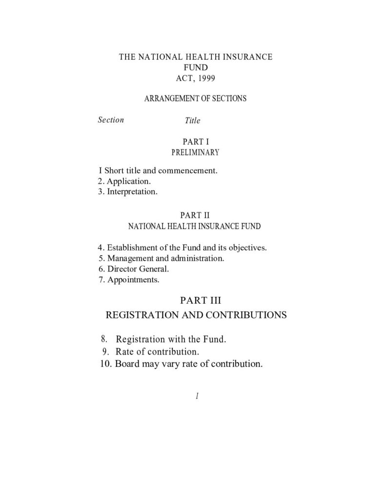 thumbnail of National Health Insurance Fund ACT 2000 Tanzania