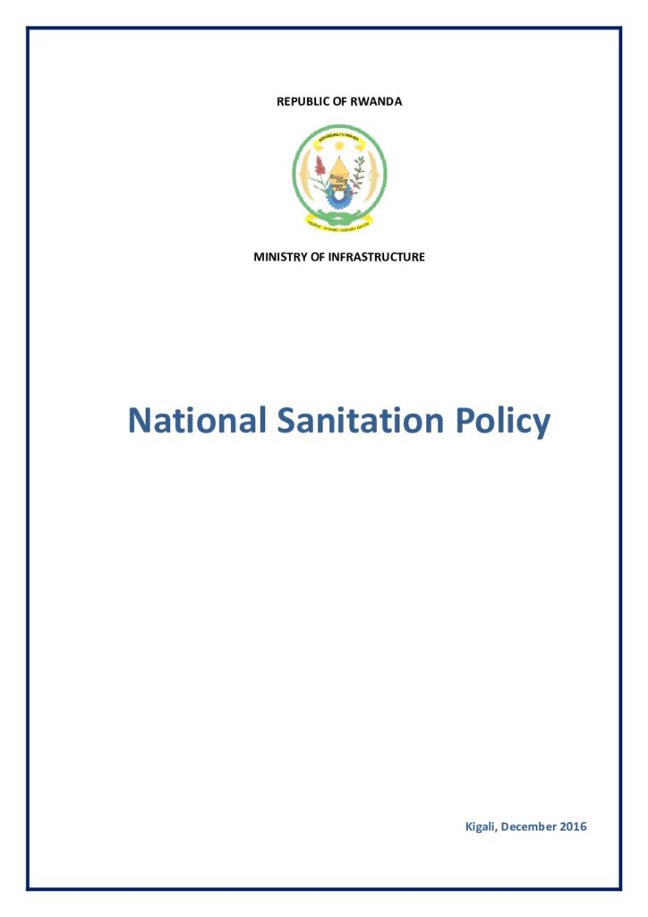 thumbnail of National Sanitation Policy 2016