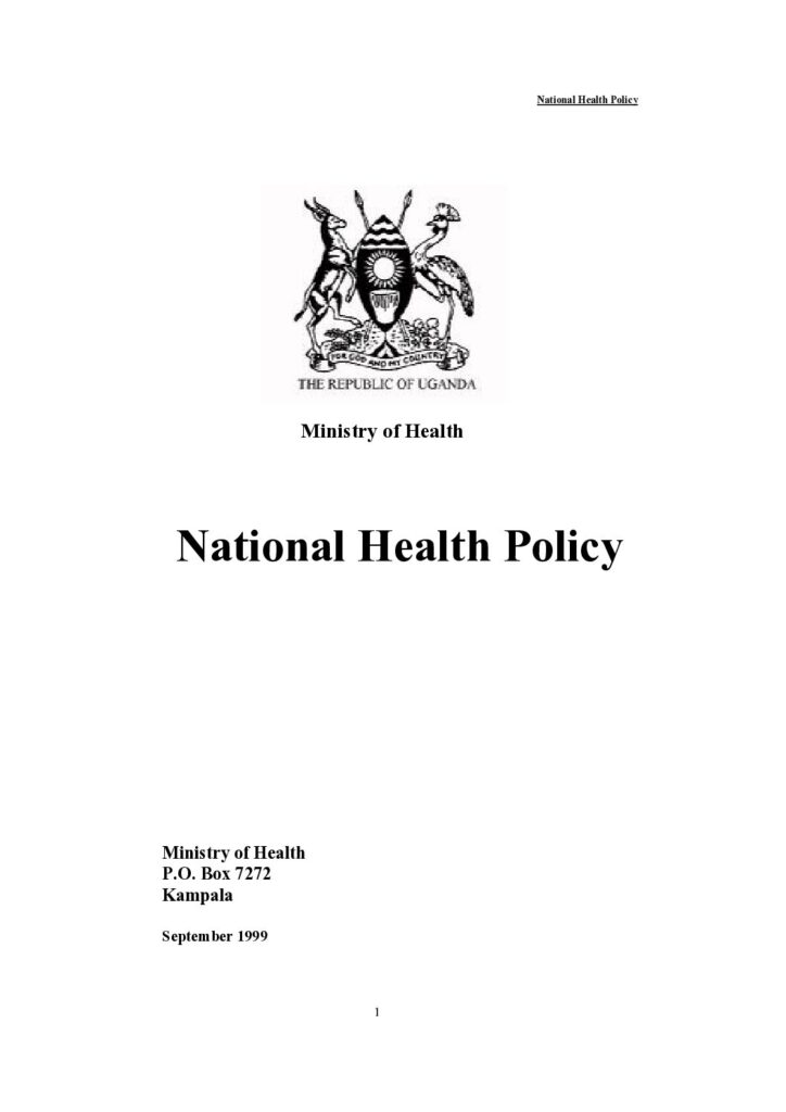 thumbnail of National_Health_Policy_1999 First