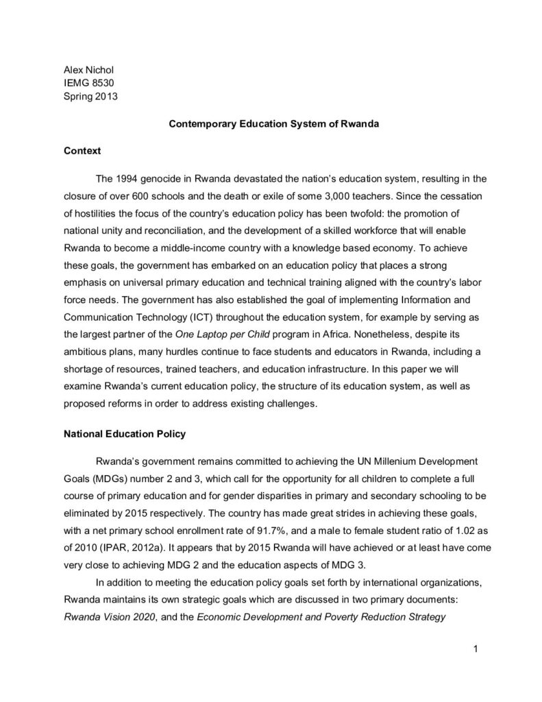 thumbnail of Nichol.Rwandas-Contemporary-Education-System 2013