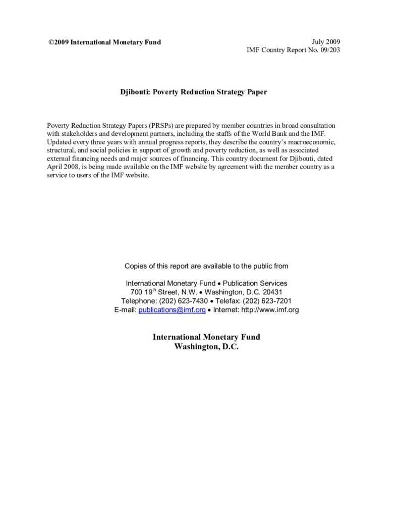 thumbnail of POVERTY REDUCTION PAPER-DJIBOUTI