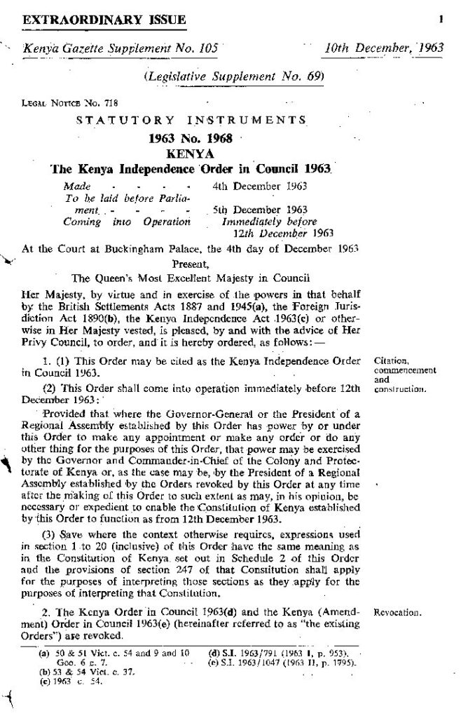 thumbnail of The Kenya Constitution – 1963