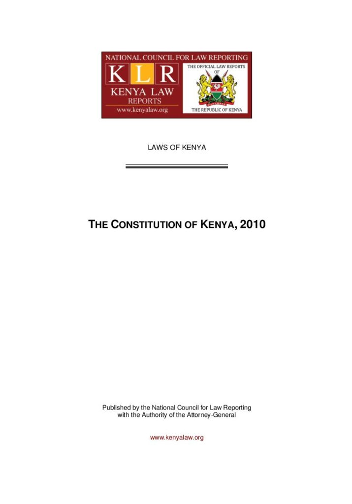 thumbnail of The Kenya Constitution – 2010