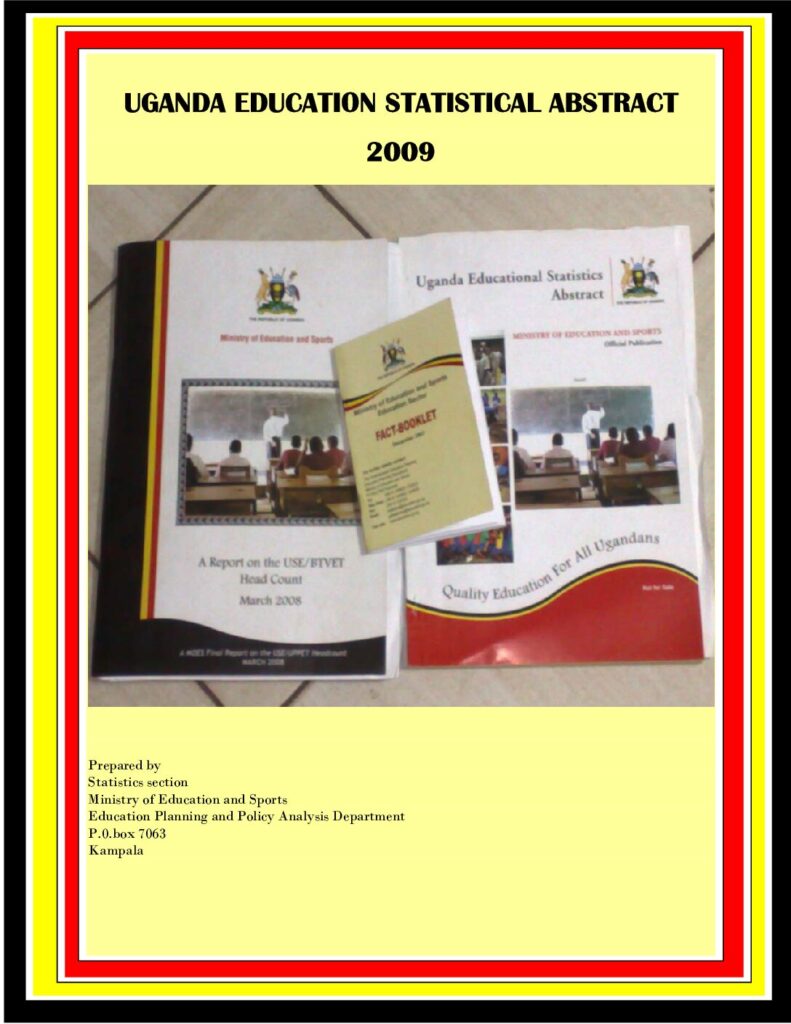 thumbnail of UGANDA EDUCATION STATISTICAL ABSTRACT 2009