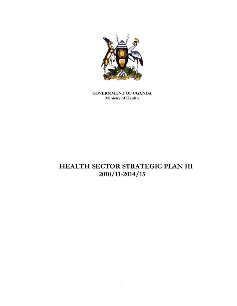thumbnail of Uganda Health strategic plan lll