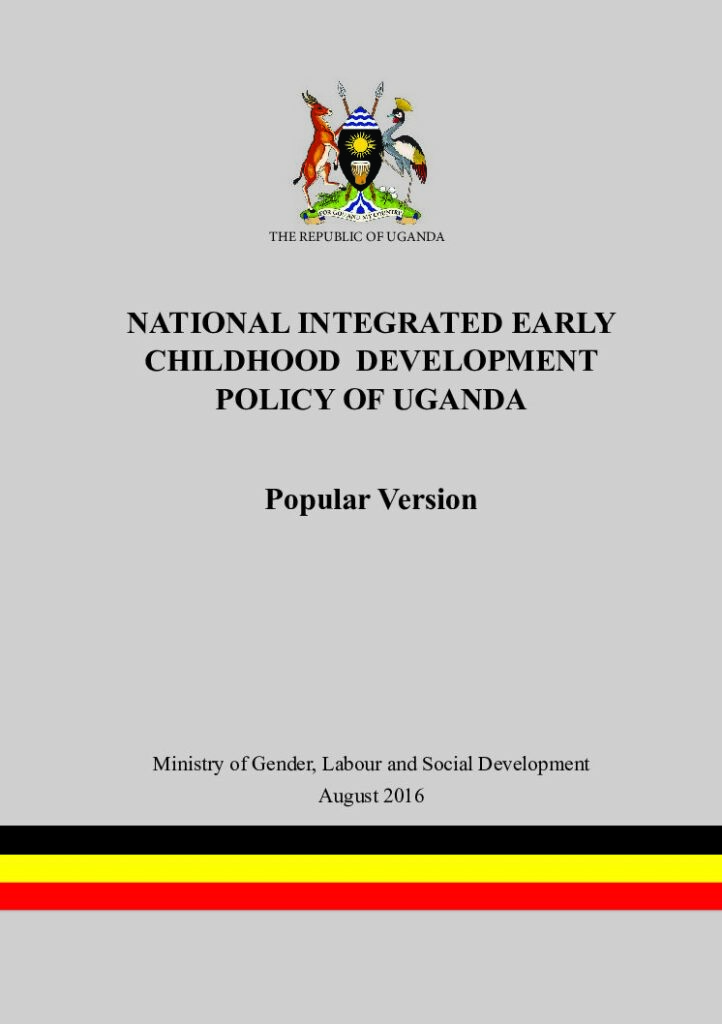 thumbnail of Uganda National Integrated early childhood Development policy