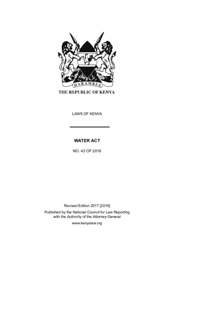 thumbnail of Water Act 43 of 2016