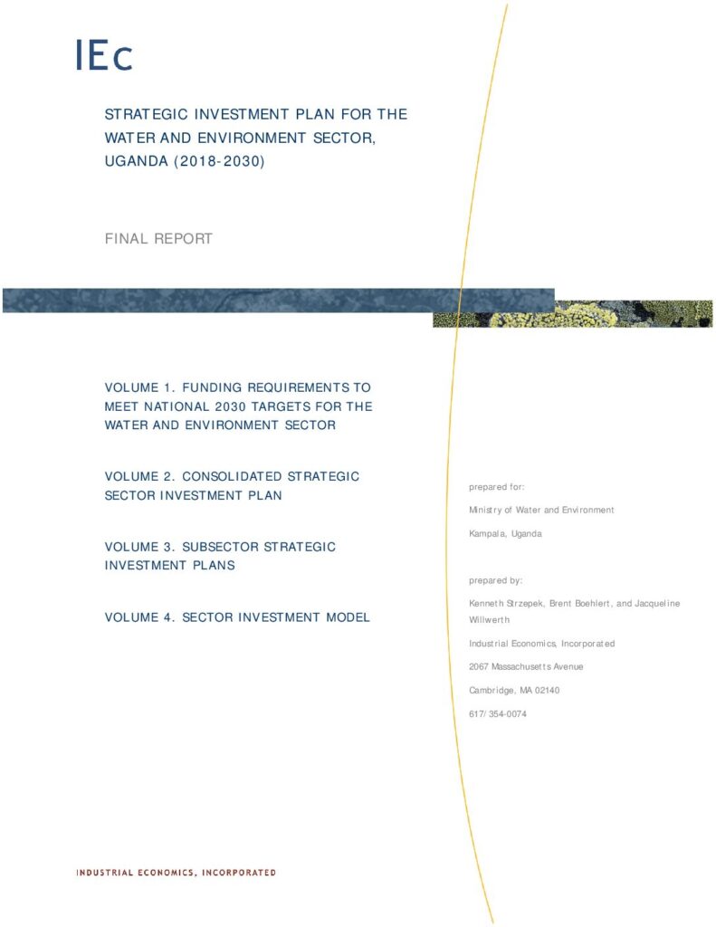thumbnail of Water and Environment Sector Investment Plan 2018