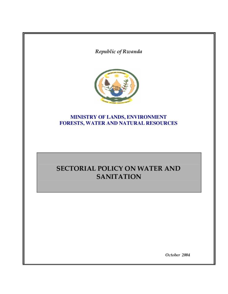 thumbnail of Water and Sanitation Policy 2004